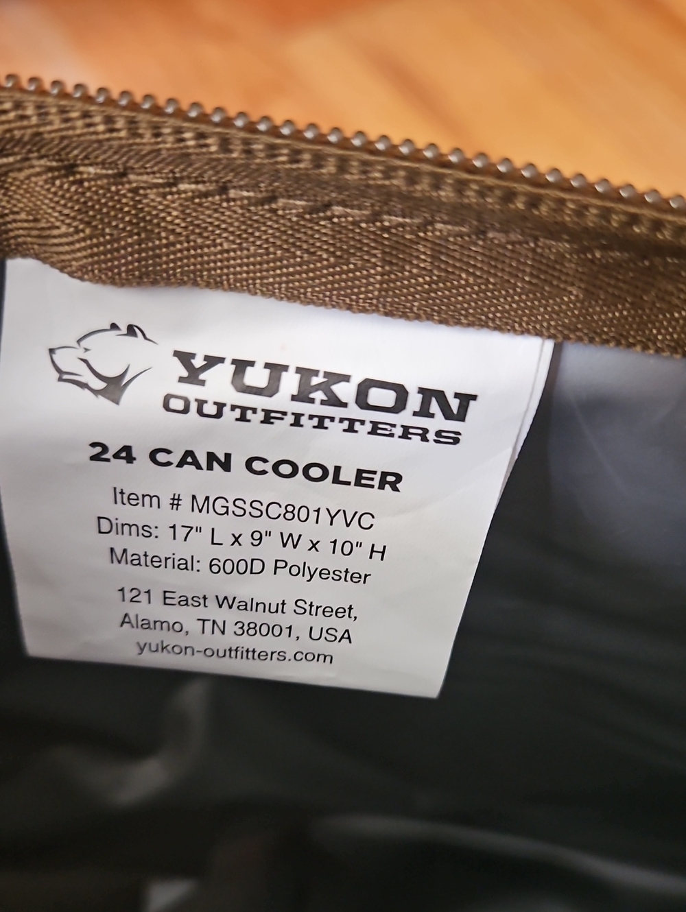 Yukon Camo Insulated Cooler Tote - Tan Camo Has Blanchard Machinery Embordiered - Picture 2 of 6